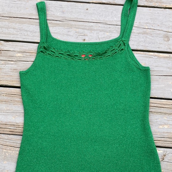 Oscar (Oscar de la Renta Co.) Emerald Green Tank Top Camisole – Women’s Size L - Picture 4 of 6